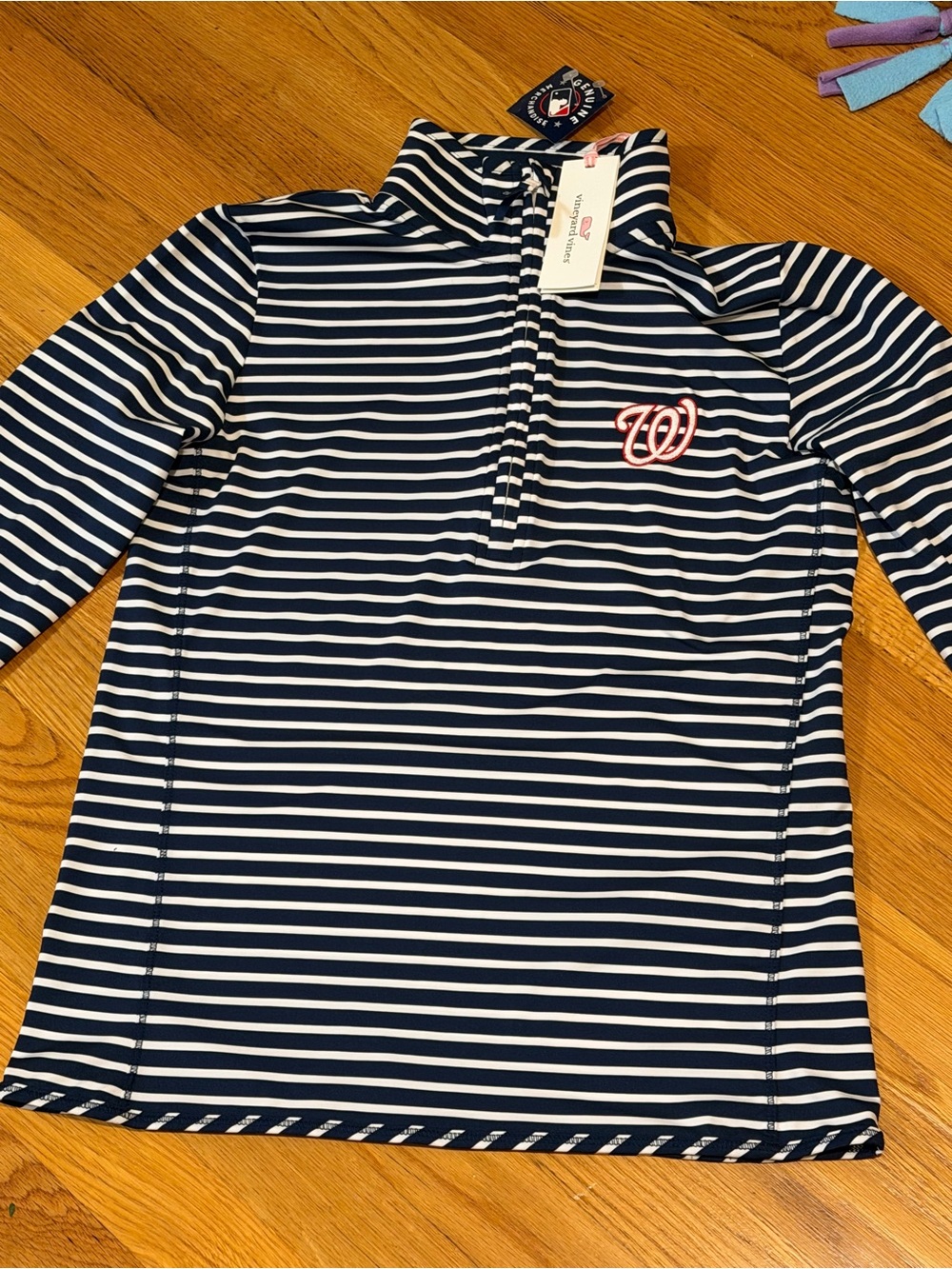 Vineyard Vines MLB Washington Nationals Striped Shep Shirt Pullover NWT XS